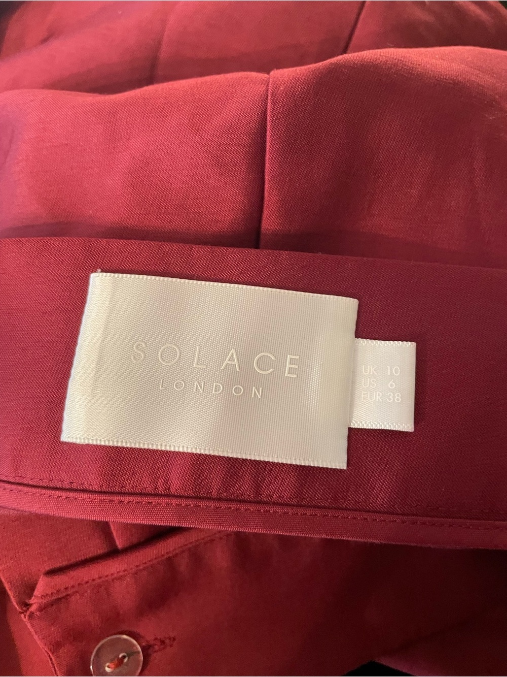 Solace London Red Ruffle Skirt Size 6 - Picture 6 of 6